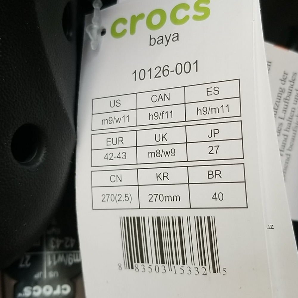Sz M8/W10 CROCS Baya Clog - Picture 10 of 11